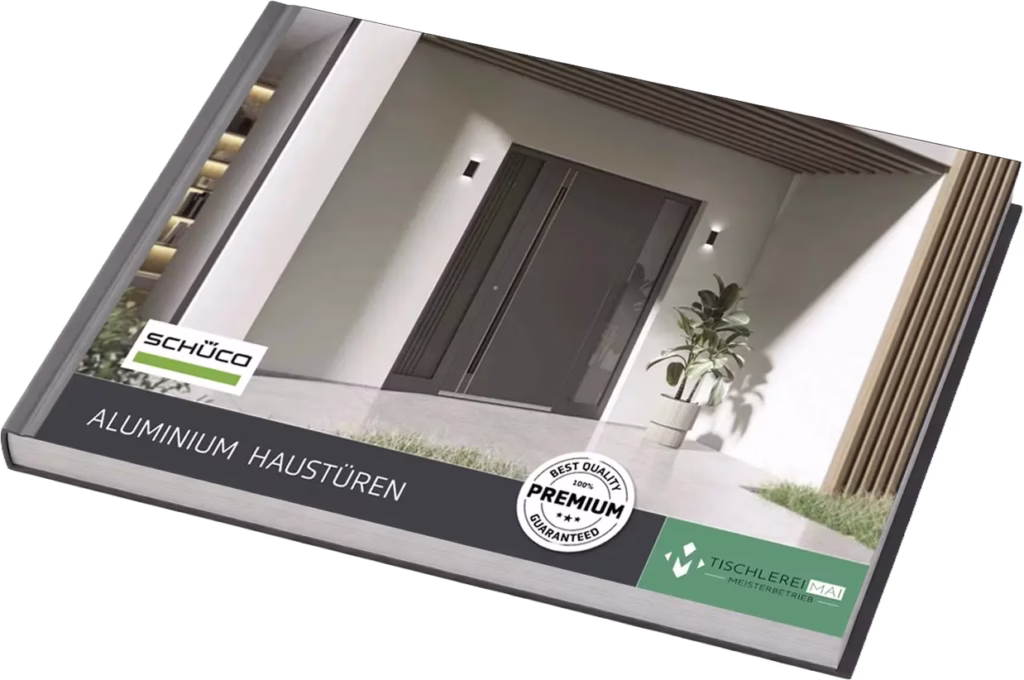 Mockup eines Haustüren Katalog von Schüco
