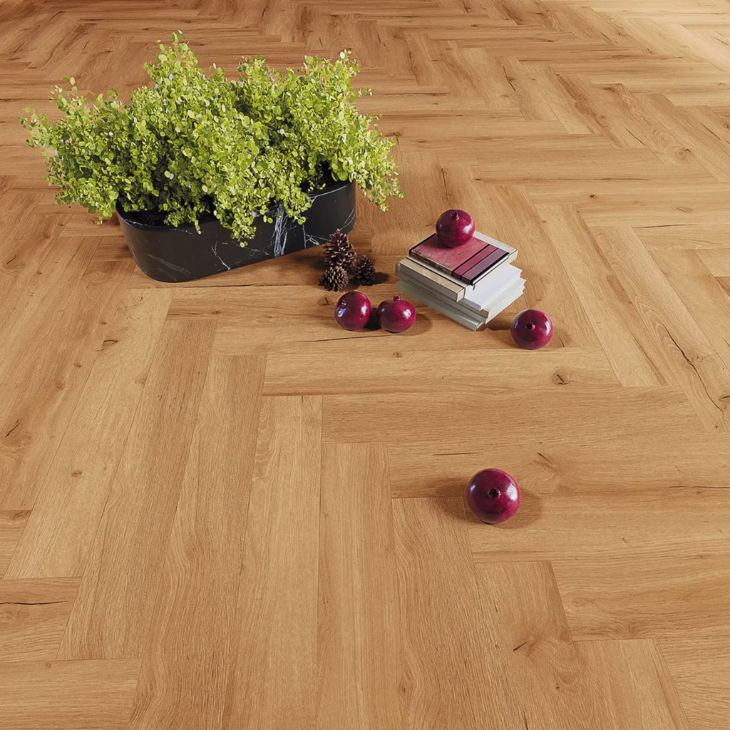 JOKA Design 555 Wooden Styles Herringbone Click | 706H Oak Chalet EIR – Originalabbildung des Herstellers