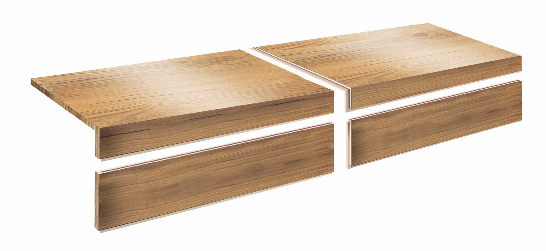 Treppenstufe Klassik + Seitenabschl. (1B) Holzdekore – Originalabbildung des Herstellers