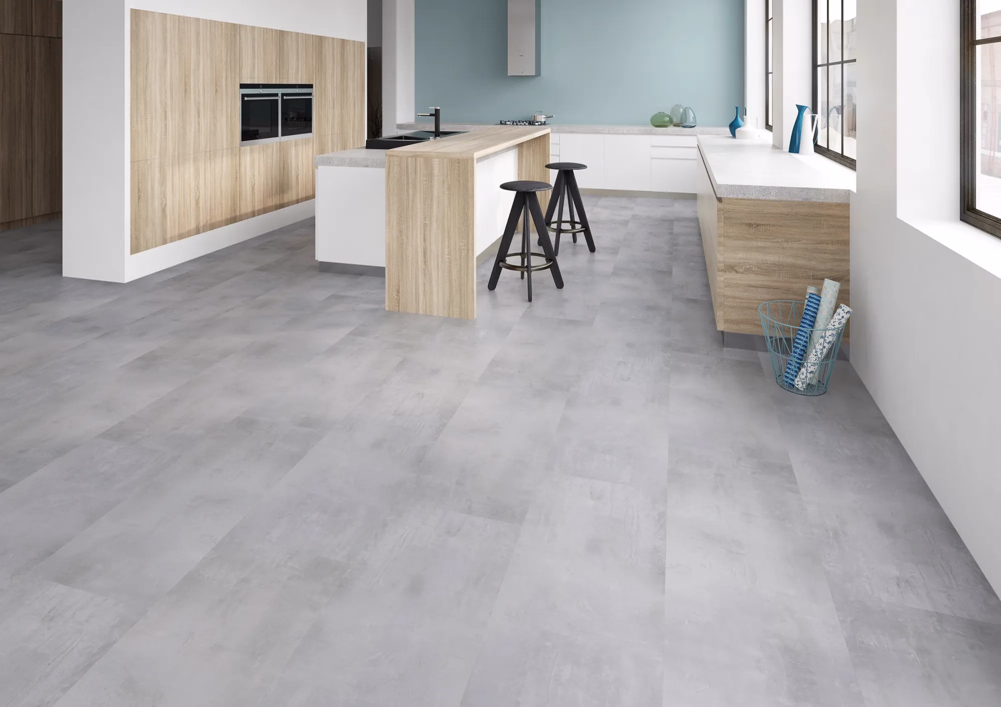JOKA Design 340 2865 Bright Concrete – Hersteller-Raumaufnahme