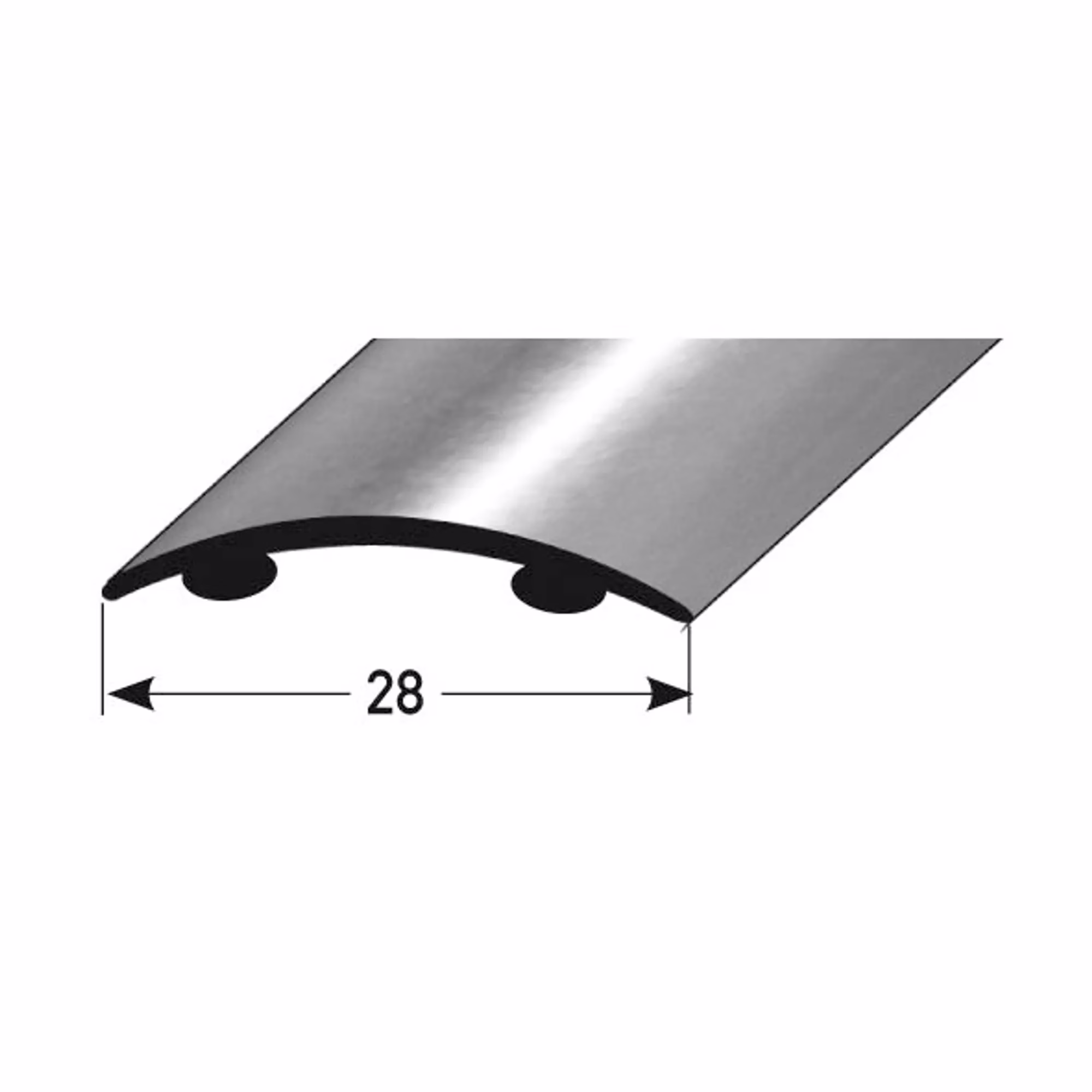 Übergangsprofil 28 × 1,5 mm – technische Herstellerabbildung