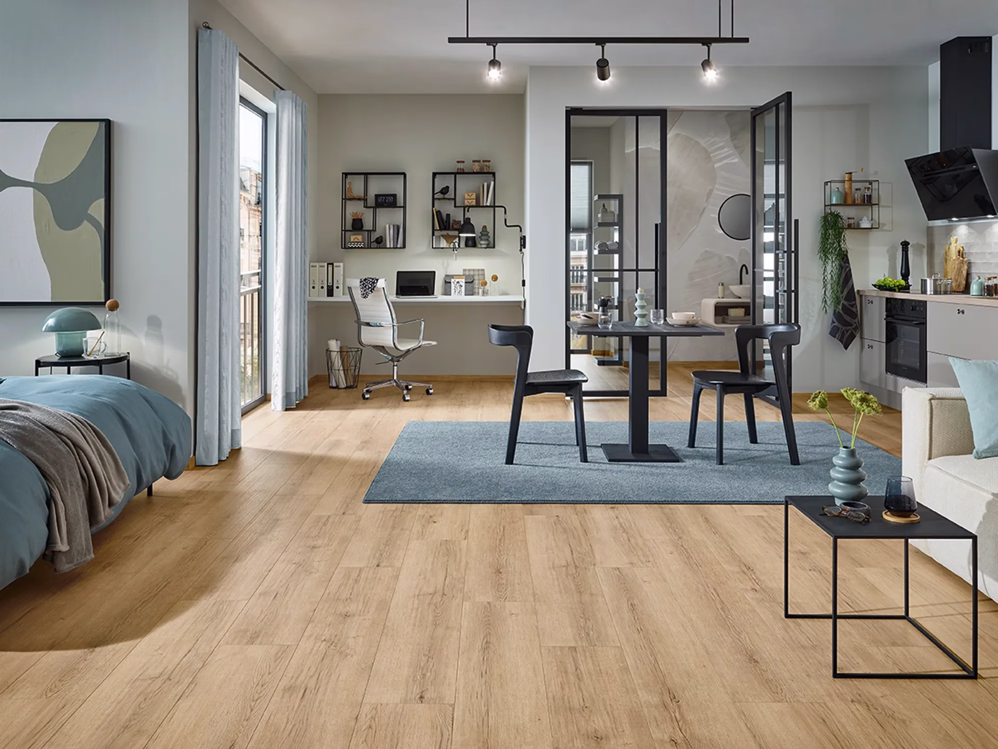 JOKA Xplora PROVE 833 8843 Oak Rustic Sand – Raumbeispiel des Herstellers